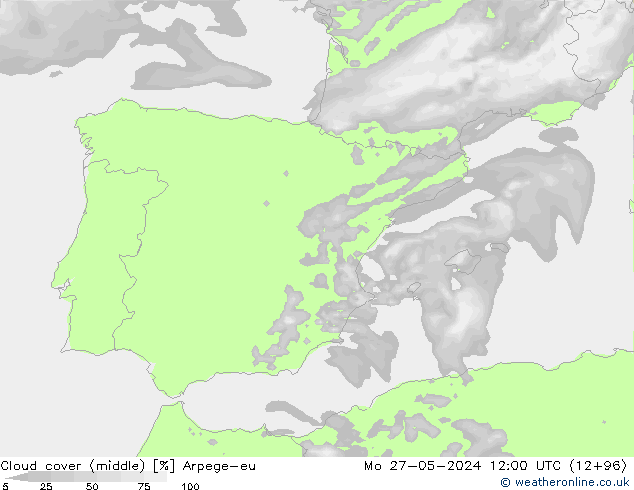 Nubi medie Arpege-eu lun 27.05.2024 12 UTC