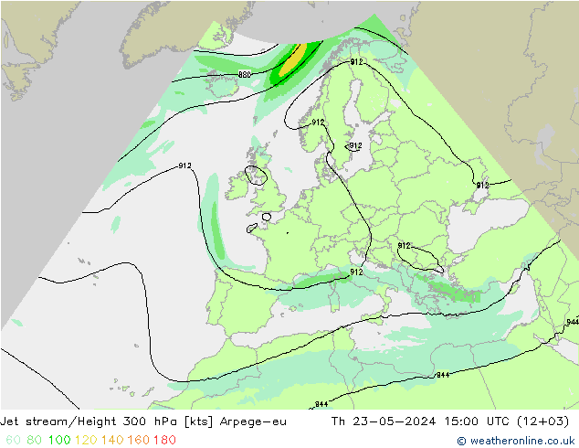高速氣流 Arpege-eu 星期四 23.05.2024 15 UTC