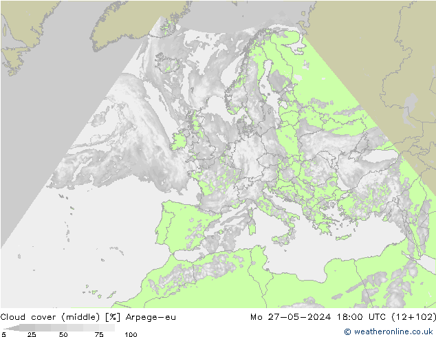облака (средний) Arpege-eu пн 27.05.2024 18 UTC