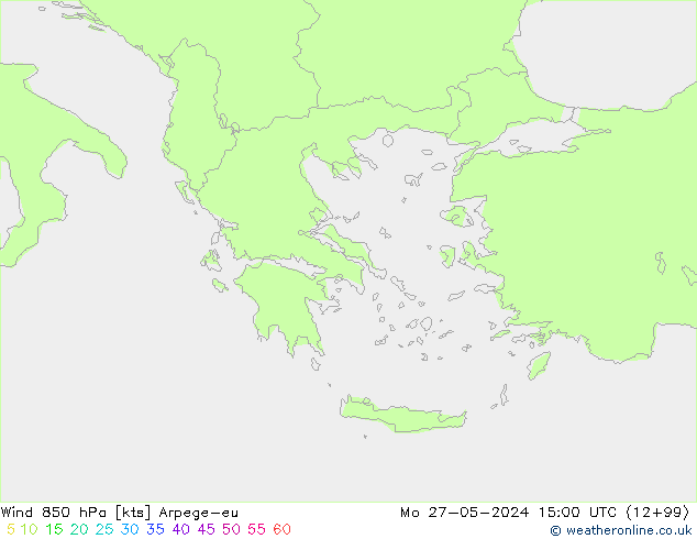 Rüzgar 850 hPa Arpege-eu Pzt 27.05.2024 15 UTC