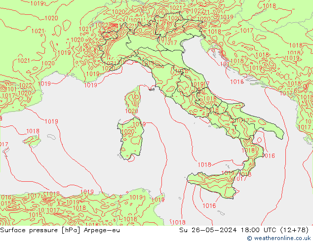 Bodendruck Arpege-eu So 26.05.2024 18 UTC