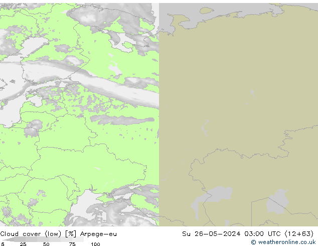 Nuages (bas) Arpege-eu dim 26.05.2024 03 UTC
