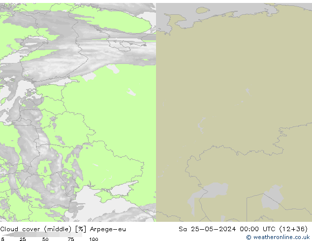 Nubi medie Arpege-eu sab 25.05.2024 00 UTC