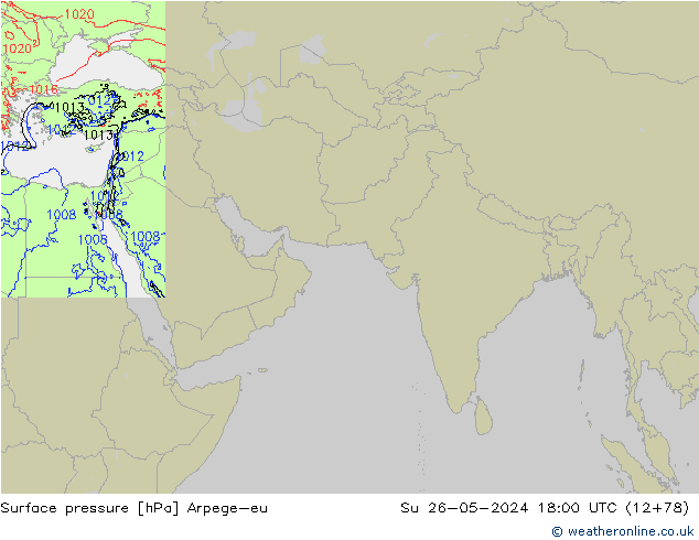 pressão do solo Arpege-eu Dom 26.05.2024 18 UTC