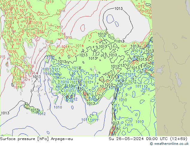 pression de l'air Arpege-eu dim 26.05.2024 09 UTC