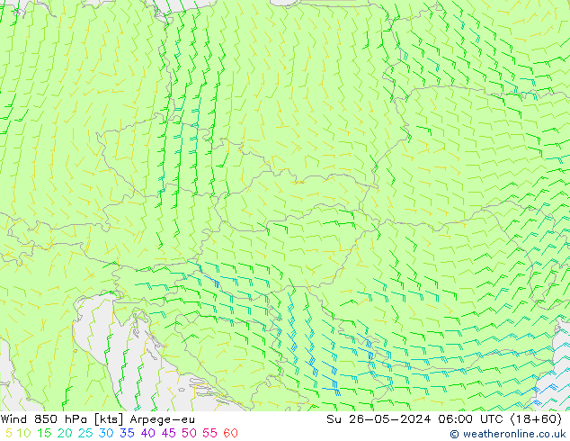  850 hPa Arpege-eu  26.05.2024 06 UTC