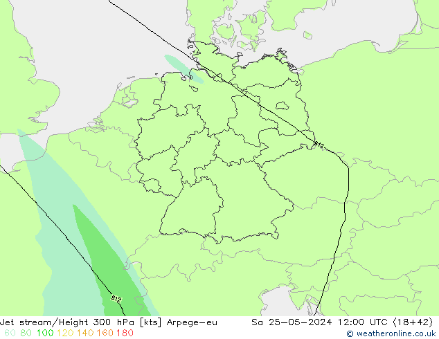 Prąd strumieniowy Arpege-eu so. 25.05.2024 12 UTC