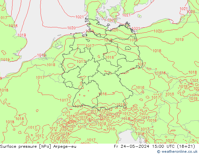 pression de l'air Arpege-eu ven 24.05.2024 15 UTC