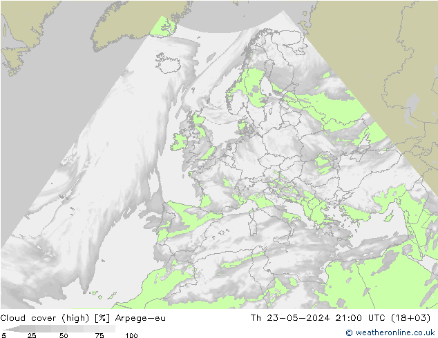 облака (средний) Arpege-eu чт 23.05.2024 21 UTC
