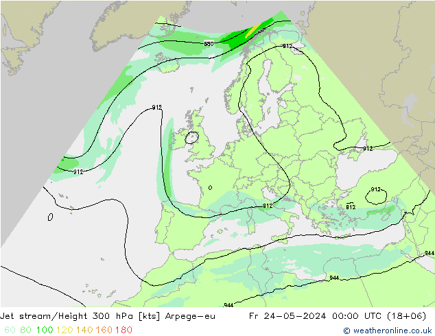 高速氣流 Arpege-eu 星期五 24.05.2024 00 UTC