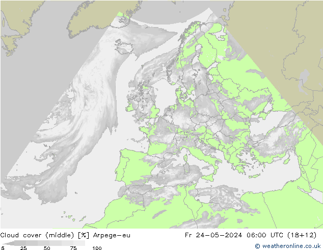 nuvens (médio) Arpege-eu Sex 24.05.2024 06 UTC