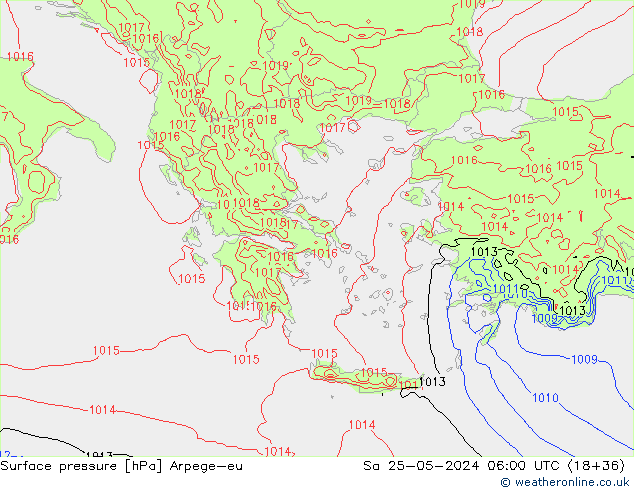 pression de l'air Arpege-eu sam 25.05.2024 06 UTC