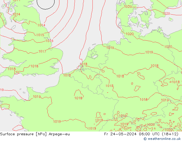 Bodendruck Arpege-eu Fr 24.05.2024 06 UTC