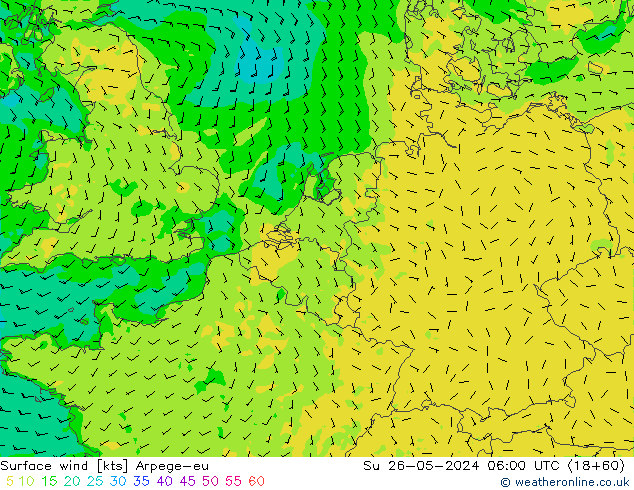  10 m Arpege-eu  26.05.2024 06 UTC