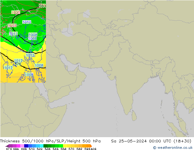 Thck 500-1000hPa Arpege-eu sab 25.05.2024 00 UTC