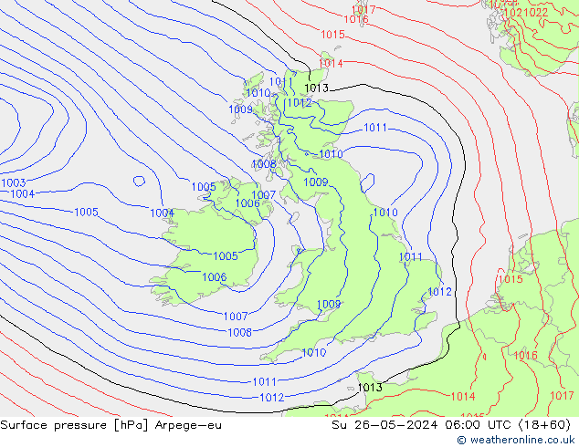 Bodendruck Arpege-eu So 26.05.2024 06 UTC