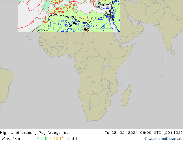 Izotacha Arpege-eu wto. 28.05.2024 06 UTC