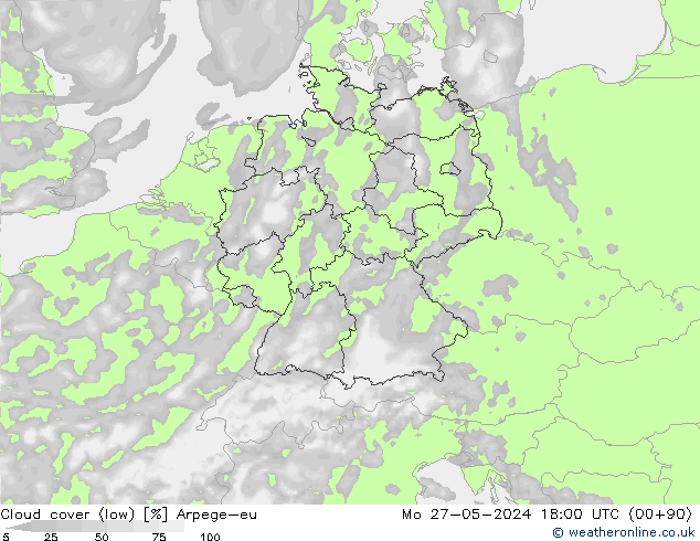 Bulutlar (düşük) Arpege-eu Pzt 27.05.2024 18 UTC