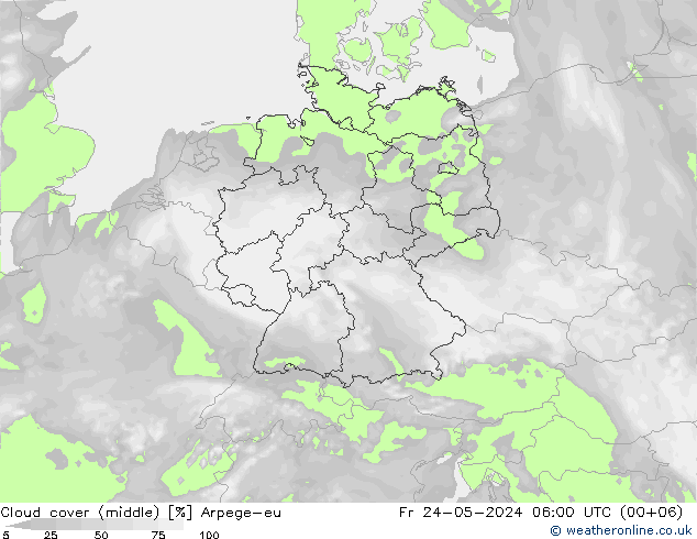 nuvens (médio) Arpege-eu Sex 24.05.2024 06 UTC