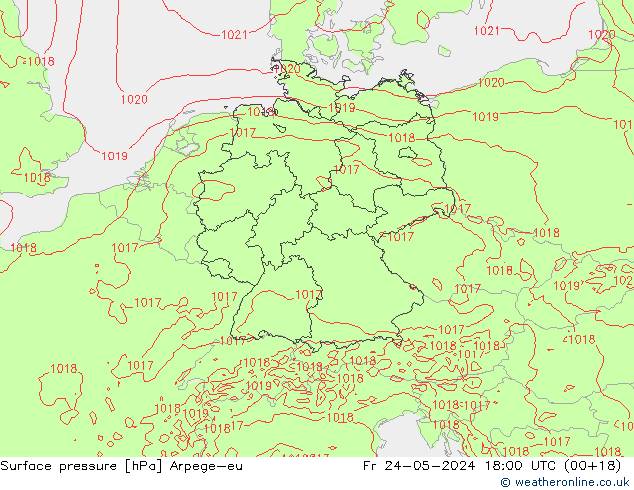 pression de l'air Arpege-eu ven 24.05.2024 18 UTC