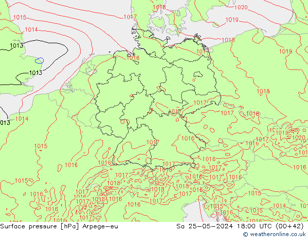 ciśnienie Arpege-eu so. 25.05.2024 18 UTC