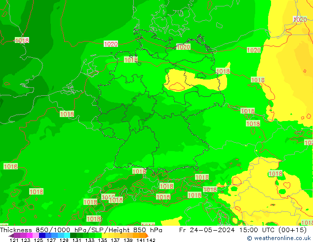 Thck 850-1000 hPa Arpege-eu Sex 24.05.2024 15 UTC