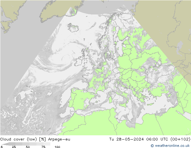 Nubi basse Arpege-eu mar 28.05.2024 06 UTC