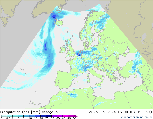 Nied. akkumuliert (6Std) Arpege-eu Sa 25.05.2024 00 UTC