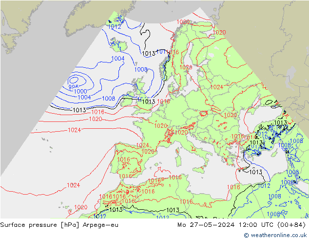 ciśnienie Arpege-eu pon. 27.05.2024 12 UTC