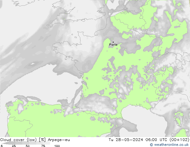 Nubes bajas Arpege-eu mar 28.05.2024 06 UTC