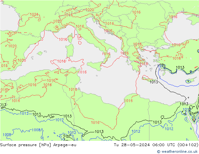 ciśnienie Arpege-eu wto. 28.05.2024 06 UTC