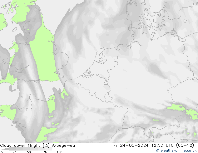 Wolken (hohe) Arpege-eu Fr 24.05.2024 12 UTC