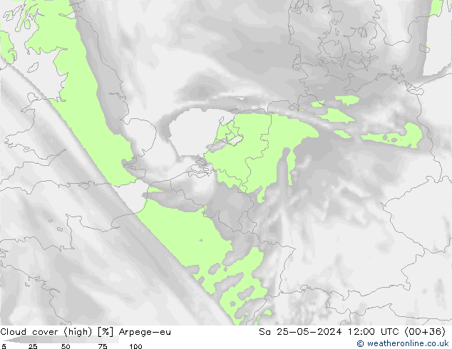 Wolken (hohe) Arpege-eu Sa 25.05.2024 12 UTC
