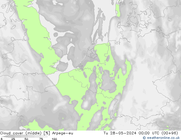 Bewolking (Middelb.) Arpege-eu di 28.05.2024 00 UTC