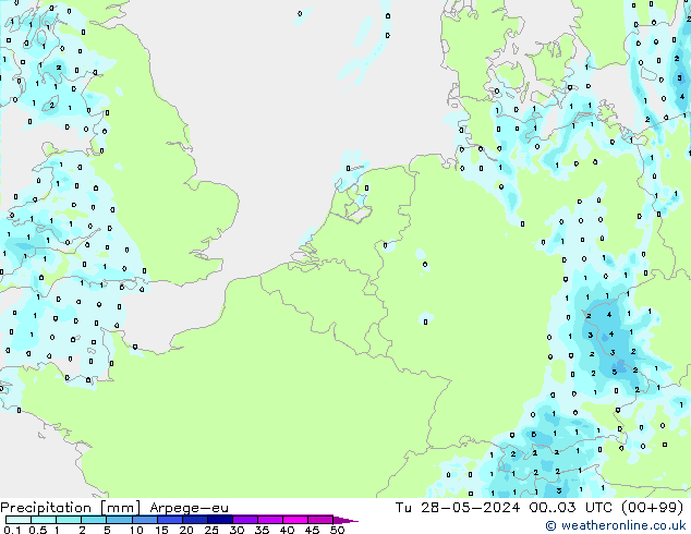 Neerslag Arpege-eu di 28.05.2024 03 UTC
