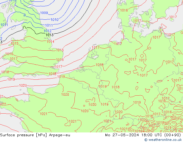 ciśnienie Arpege-eu pon. 27.05.2024 18 UTC