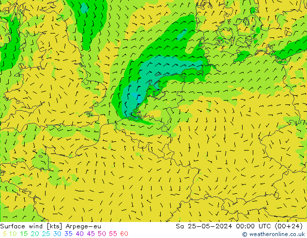 Bodenwind Arpege-eu Sa 25.05.2024 00 UTC