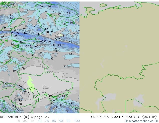 925 hPa Nispi Nem Arpege-eu Paz 26.05.2024 00 UTC