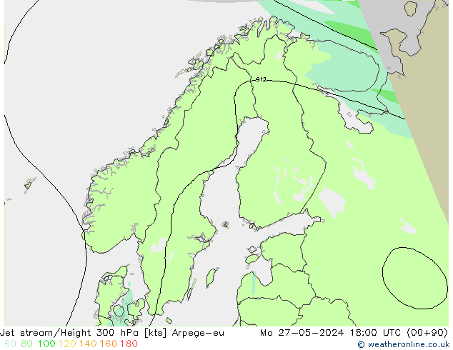 Jet Akımları Arpege-eu Pzt 27.05.2024 18 UTC