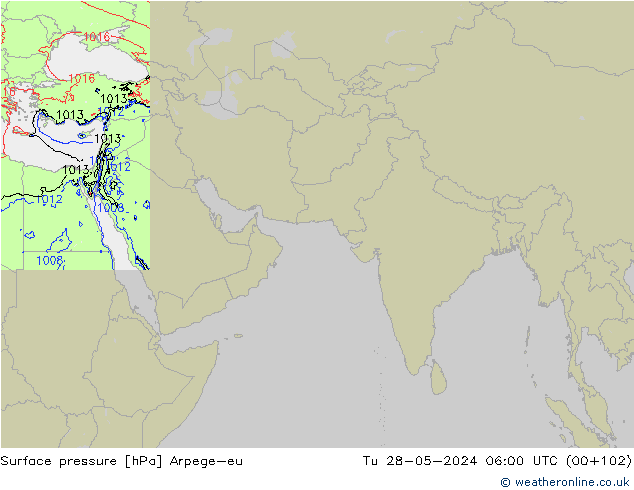 приземное давление Arpege-eu вт 28.05.2024 06 UTC