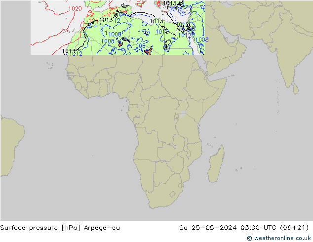 Luchtdruk (Grond) Arpege-eu za 25.05.2024 03 UTC