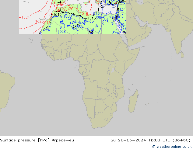 Bodendruck Arpege-eu So 26.05.2024 18 UTC