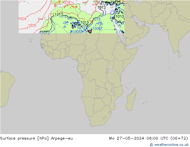 Bodendruck Arpege-eu Mo 27.05.2024 06 UTC