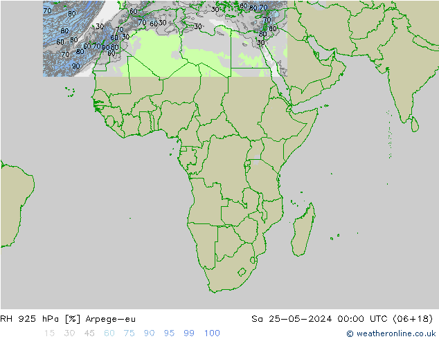 RV 925 hPa Arpege-eu za 25.05.2024 00 UTC