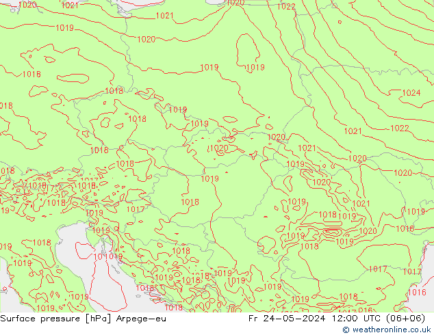 приземное давление Arpege-eu пт 24.05.2024 12 UTC