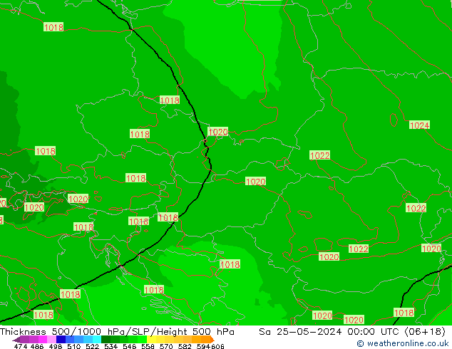 Thck 500-1000hPa Arpege-eu sam 25.05.2024 00 UTC