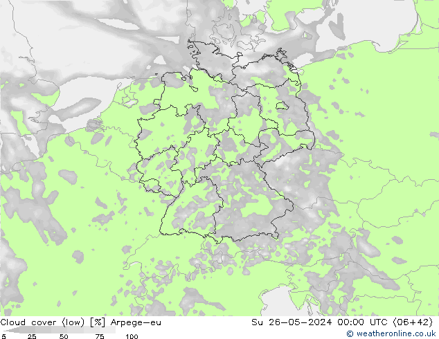 Nubes bajas Arpege-eu dom 26.05.2024 00 UTC