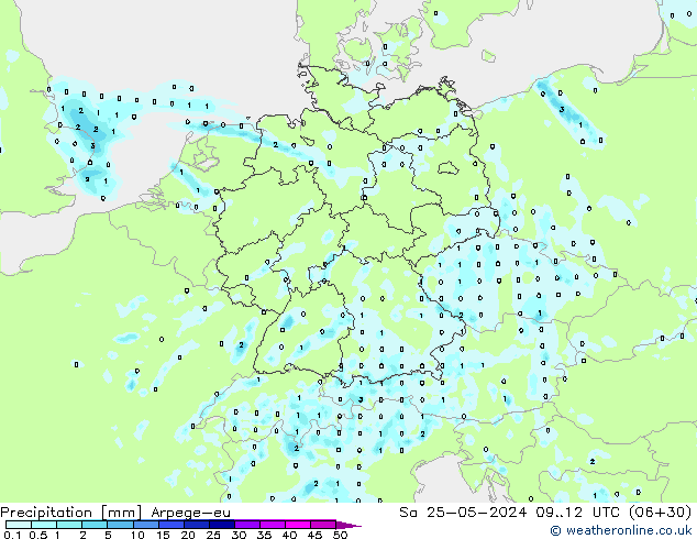 Yağış Arpege-eu Cts 25.05.2024 12 UTC
