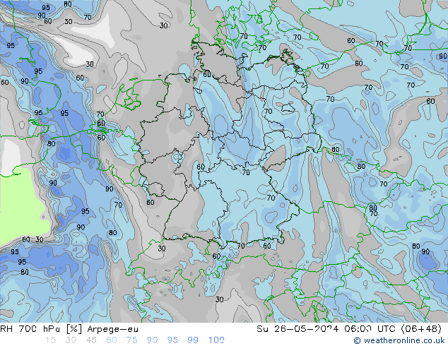 RV 700 hPa Arpege-eu zo 26.05.2024 06 UTC