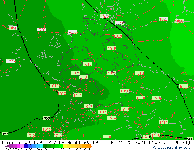 Thck 500-1000hPa Arpege-eu ven 24.05.2024 12 UTC